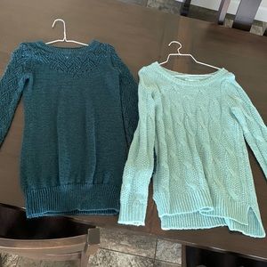 Maurice’s Seafoam and Teal Sweaters 2x